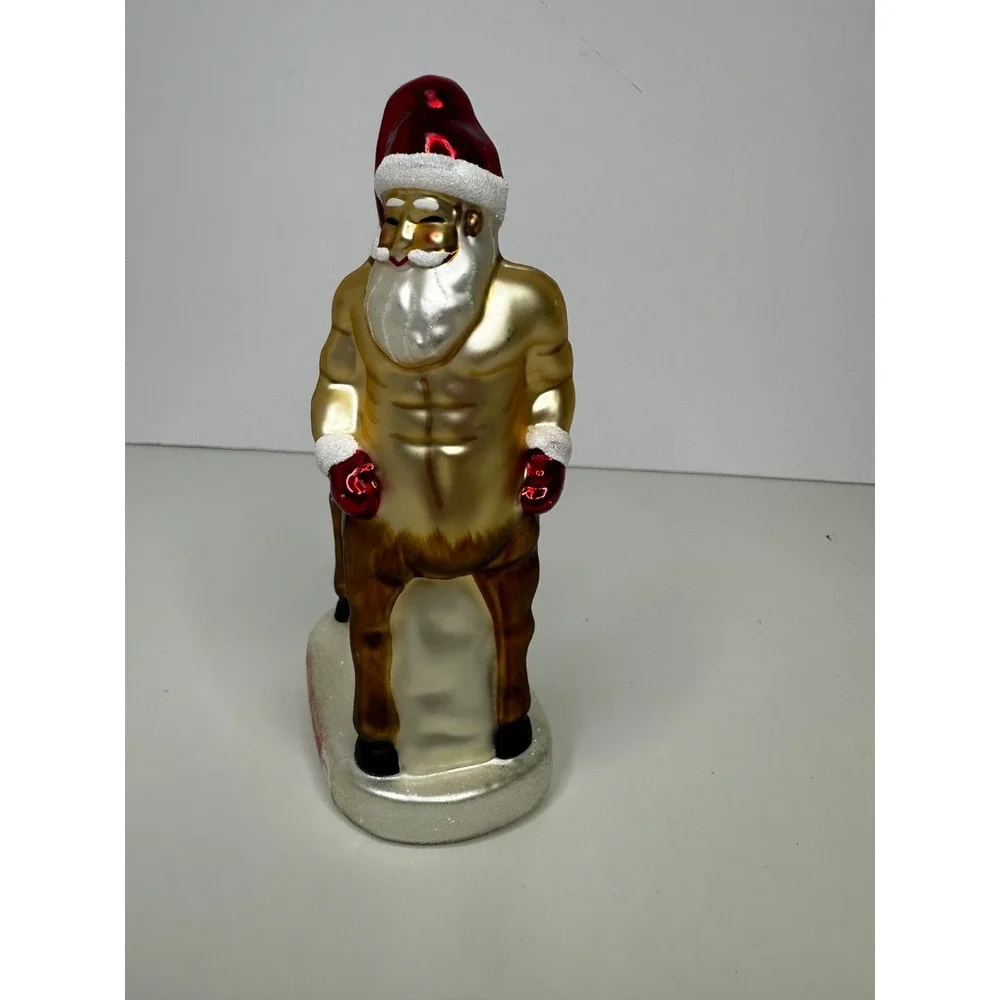 Archie MCPhee Glass Santaur Christmas Ornament Santa Horse Minotaur